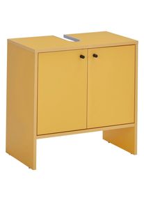 Mid.you Waschbeckenunterschrank , Gelb , Kunststoff , 60x60x35 cm , Made in EU , stehend , Badezimmer, Badezimmerschr&auml;nke, Waschbeckenunterschr&auml;nke