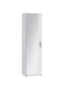 FORTE, FORTE Schuhschrank &raquo;Mehrzweckschrank, Stauraum, viele Einlegeb&ouml;den&laquo; B/H/T 50,2/179,1/34,8, Spiegel, wei&szlig;, Holzwerkstoff, B/H/T: 50,2 cm x 179,1