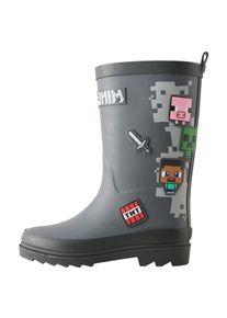 next Gummistiefel 'Minecraft' Jungen Gr&ouml;&szlig;e 37 grau / hellgrau / rosa / rot