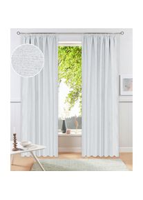 Goodproduct, GOODproduct Verdunkelungsvorhang &raquo;Onnika&laquo; Kr&auml;uselband 1 Stk. tlg. Kr&auml;uselband, Blickdicht, pflegeleicht, grau, Polyester