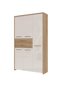 Goodproduct, GOODproduct Garderobenschrank &raquo;Gala&laquo; hochwertig UV lackiert, Soft-Close-Funktion, H&ouml;he 192cm, beige, pacific walnuss decor, Holzwerkstoff