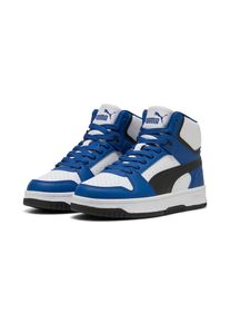 Puma, Unisex, Puma Sneaker &raquo;REBOUND SLAM MID JR&laquo;, clyde royal, Puma schwarz, Puma wei&szlig;, 36, Kn&ouml;chelhohe Form f&uuml;r zus&auml;tzlichen Halt