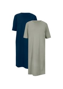 bonprix, Unisex, bonprix Shirtkleid &raquo;Oversize-T-Shirtkleid aus reiner Baumwolle (2er Pack)&laquo; Packung, 2 Stk. tlg. f&uuml;r Alltag, mit Rundhalsausschnitt, 
