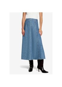 Zero, Unisex, Jeansrock 7/8 L&auml;nge / Reissverschluss hinten, middle blau denim, 36, Denim-Rock von Zero