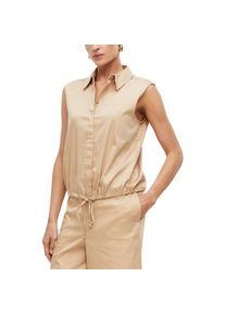 s.Oliver BLACK LABEL, Unisex, s.Oliver BLACK LABEL Blusentop mit Zierknopf, verdeckte Knopfleiste, braun, 42, &Auml;rmellose Bluse von s.Oliver BLACK LABEL