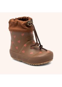 bisgaard, Unisex, Gummistiefel &raquo;baby thermo rubber&laquo; Regenstiefel mit Wollfutter, Gr&ouml;ssenschablone zum Download, chocolate heart, 25, Thermo 