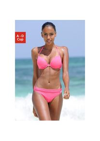 Buffalo, Unisex, Push-Up-Bikini-Top &raquo;Happy&laquo; in mehreren Trendfarben, rosa, 38, Cup D, Wattierte Cups