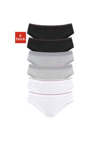H.I.S. H.I.S, Unisex, Bikinislip 6er-Pack, aus elastischer Baumwoll-Qualit&auml;t, grau, meliert, wei&szlig;, schwarz, 36/38, H.I.S Bikinislips im 6er-Pack