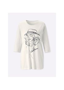 Classic Basics, Unisex, Longshirt &raquo;3/4-Arm-Shirt&laquo; 1, ecru, sand, 54, reine Baumwolle