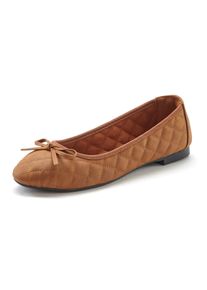 Lascana Witt Damen Ballerina, cognacfarben, Gr&ouml;&szlig;e 39, 100% Leder