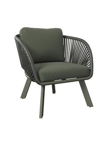 Ambia Garden Loungesessel , Gr&uuml;n , Metall, Textil , F&uuml;llung: Schaumstoff , Rundrohr , 83x77x82 cm , Gartenm&ouml;bel, Loungem&ouml;bel, Lounge-Serien