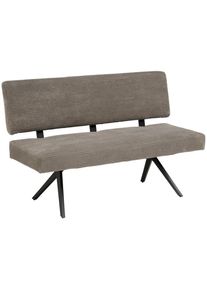 Livetastic Sitzbank , Dunkelgrau , Metall, Textil , 140x90x62 cm , Esszimmer, Bank, Sitzb&auml;nke
