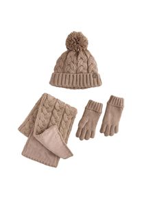 next Set: M&uuml;tze, Schal und Handschuhe Jungen Gr&ouml;&szlig;e 55/56 beige