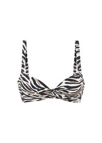 Lascana, Unisex, Lascana Bustier-Bikini-Top &raquo;Debbie&laquo; mit abstraktem Animal-Print, creme, schwarz, 44, Cup B, Abstrakter Animal-Print