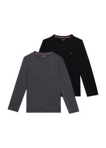 Tommy Hilfiger Underwear Schlafshirt Jungen Gr&ouml;&szlig;e 128/140 dunkelgrau / schwarz