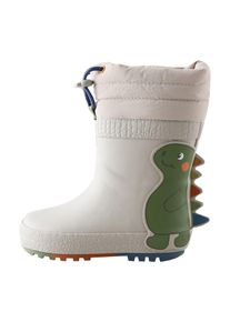 next Gummistiefel 'Cuff Welly' Jungen Gr&ouml;&szlig;e 28 grau / gr&uuml;n / rot / wei&szlig;