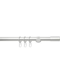 Liedeco, Gardinenstange &raquo;Fertigstilgarnitur 20 mm Power Zylinder&laquo; &Oslash; 20 mm 1 l&auml;ufig-l&auml;ufig Fixmass Gardinenstange Komplett, aluminiumfarben, Eisen, 1 