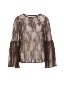 WE Fashion Bluse Damen Gr&ouml;&szlig;e L dunkelbraun