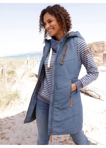 WITT Damen Steppweste mit 2-Wege-Reissverschluss, rauchblau, Gr&ouml;&szlig;e 52, 100% Polyester. Wattierung: 100% Polyester