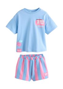 next Set Filles bleu clair / rose clair / blanc taille 74