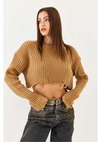 Bianco Lucci Pullover Damen Gr&ouml;&szlig;e XS/XL sand