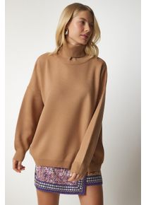 Happiness İstanbul Pullover Damen Gr&ouml;&szlig;e XS/XL hellbraun