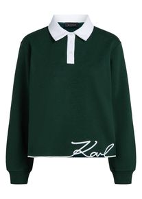 K by KARL LAGERFELD Karl Lagerfeld Sweatshirt Damen Gr&ouml;&szlig;e XL dunkelgr&uuml;n / wei&szlig;