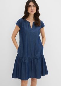Jeans-Tunika-Kleid aus Baumwolle in blau, Gr&ouml;sse 42, 100% Baumwolle, bonprix