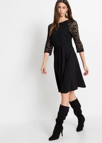 Jerseykleid in schwarz, Gr&ouml;sse 44/46 (L), bonprix
