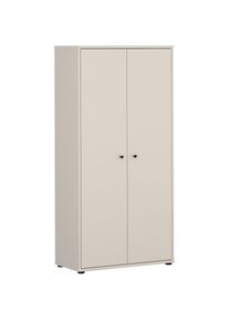 FORTE, FORTE Schuhschrank &raquo;Tempra, Mehrzweckschrank, 2 T&uuml;ren, Einlegeb&ouml;den, H&ouml;he 149,5,5 cm&laquo; B/H/T 73,7/149,5/34,8 cm, kashmir beige, Dekorfolie, FSC 