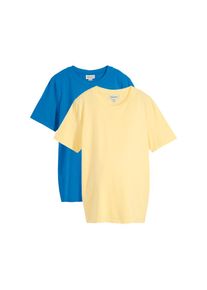 bonprix, Unisex, bonprix Umstandsshirt Packung, 2er, 2 Loose Fit Passform - perfekt f&uuml;r die Schwangerschaft, hellgelb, gletscherblau, 36/38 (S), 