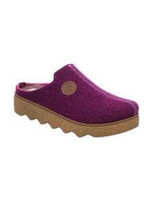 Rohde, Unisex, Pantoffel &raquo;Foggia-D&laquo; Hausschuh, Clog, zweifarbiger Homeslipper mit Profilsohle, brombeere, meliert, 38, Hausschuh zum Schlupfen