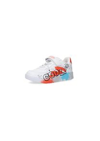 Dockers by Gerli, Unisex, Dockers by Gerli Sneaker Streetwear-Sneaker, Freizeitschuh mit coolem Schriftzug, wei&szlig;, orange, cool, 33, Graffiti Sneaker 
