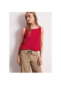 Street One, Unisex, Street One Shirttop mit Schnallen Detail, salsa rot, 36, Top f&uuml;r Unisex von Street One