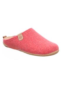 Rohde, Unisex, Pantoffel &raquo;GREENYS N&deg;35&laquo; Hausschuh, Clog, Homeslipper mit herausnehmbarer Innensohle, hellrot, 41, Wohlf&uuml;hl-Pantoffel mit seitlichem R-