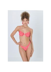 Lscn By Lascana, Unisex, LSCN by LASCANA B&uuml;gel-Bikini mit stylischem Allover-Print, coral crush, 42, Cup C, Trendiger Allover-Print