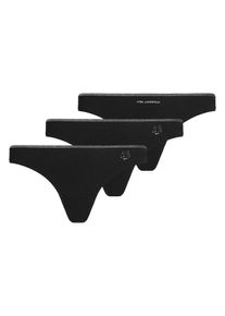 K by KARL LAGERFELD Karl Lagerfeld Tanga 'Ikon Schimmer' Damen Gr&ouml;&szlig;e S grau / schwarz