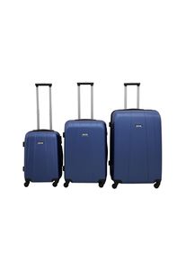 Novel Reisekofferset , Schwarz, Dunkelblau , Metall, Kunststoff, Textil , 3-teilig , Zahlenschloss, h&ouml;henverstellbarer Teleskopgriff, 360&deg;-Rollensystem, Tragehenkel, Netzfach , Freizeit & Co, Reisekoffer & Taschen