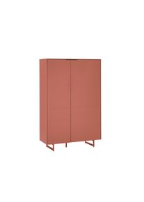 CARRYHOME Highboard , Schwarz, Rotbraun , Metall , 5 F&auml;cher , 95x134x38 cm , Beim&ouml;bel erh&auml;ltlich , Wohnzimmer, Wohnwand, Wohnwand- Serien