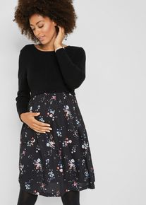 Umstandskleid aus Strick und Viskose in schwarz, Gr&ouml;sse 32/34 (XS), bonprix