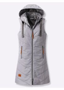 WITT Damen Steppweste mit 2-Wege-Reissverschluss, steingrau, Gr&ouml;&szlig;e 46, 100% Polyester. Wattierung: 100% Polyester