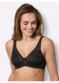 w&auml;schepur Witt Damen Minimizer-BH mit B&uuml;gel und gepolsterten Tr&auml;gern, schwarz, Gr&ouml;&szlig;e 100C, 84% Polyamid, 16% Elasthan
