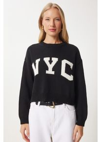 Happiness İstanbul Pullover Damen Gr&ouml;&szlig;e XS/XL schwarz / wei&szlig;