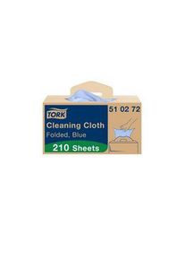 Tork Tork Blue Non-Woven Fabric Cloths for Multi Purpose Cleaning, Dry Use, Box of 210 Per Pack, 41.5 x 35.5 cm, Repeat Use - 510272