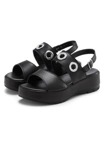 French Connection, Unisex, Sandalette &raquo;Sandale, Ledersandale, offener Schuh, Sommerschuhe, Ledersandalette&laquo; NEU aus Leder mit modisch bequemer 