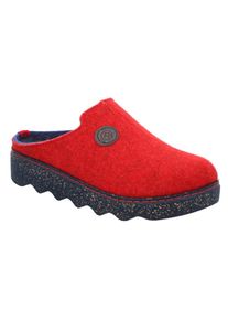Rohde, Unisex, Pantoffel &raquo;Foggia-D&laquo; Hausschuh, Clog, zweifarbiger Homeslipper mit Profilsohle, rot, meliert, 41, Hausschuh zum Schlupfen