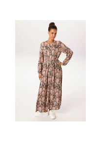 Aniston Casual, Unisex, Aniston CASUAL Maxikleid mit fantasievollem Paisley-Muster bedruckt, schwarz, malve, orange, gr&uuml;n, beige, wollwei&szlig;, gelb, 