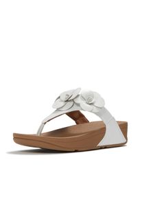fitflop, Unisex, Dianette &raquo;LULU FLOWER TOE-POST SANDALS&laquo; Keilabsatz, Zehentrenner, Sommerschuh mit modischer Bl&uuml;tenverzierung, urban wei&szlig;, 40, 