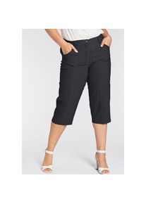 KjBRAND, Unisex, KjBRAND Caprihose &raquo;Babsie: bequemer Oberschenkel&laquo; Sommerhose mit Strukturmuster, marine gestreift, 52, N-Gr, Hose Babsie in Capri 
