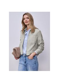 Street One, Unisex, Street One Blouson ohne Kapuze mit Fischgr&auml;tmuster und Zipper, smoke beige, 42, Jacke f&uuml;r Unisex von Street One